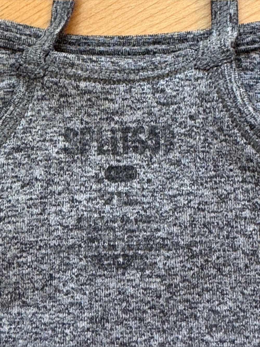 Spilts 59 Bralette Thin Straps Heather Grey Seamless EUC Women Large Pickleball - Picture 2 of 7
